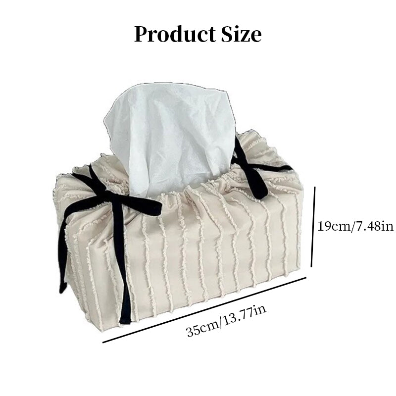 Korean Style Living Room Tissue Box Cover - Cake Design Decorative Fabric Holder, Cute Home Decor for Girls