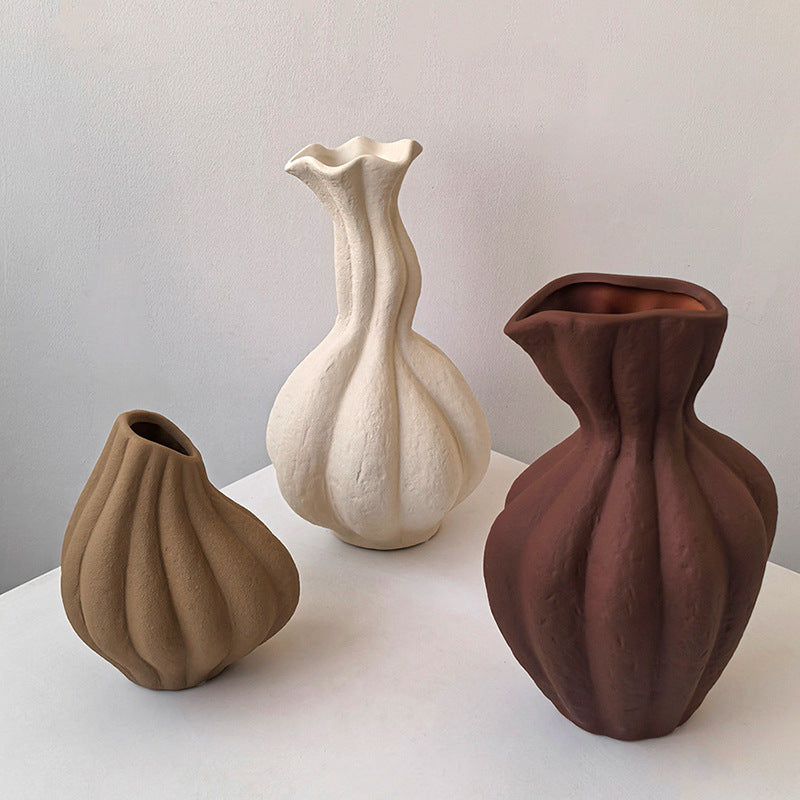 Art ceramic vase living room study TV cabinet flower arrangement decoration ornament