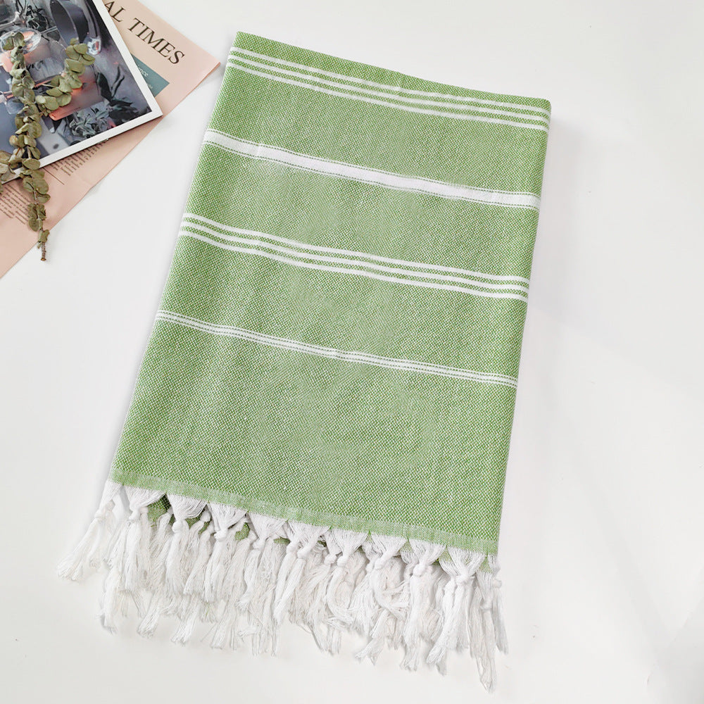 Turkish Beach Towel Striped Fringe Quick-Dry Large Size Cotton Bath Towel Multiple Styles Wholesale