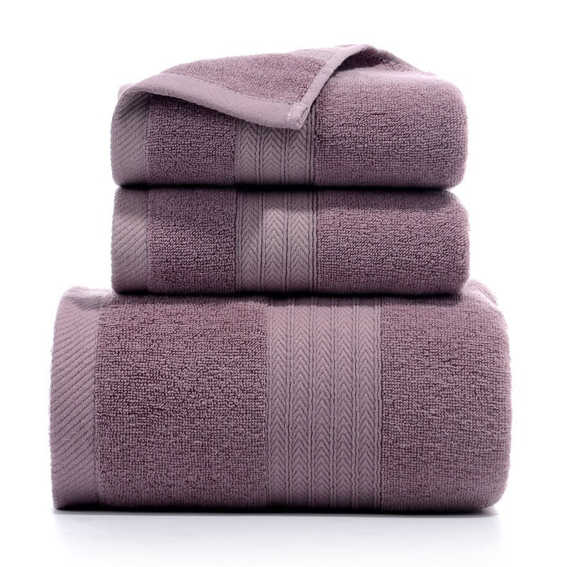 Towel Set Of Pure Cotton Towel Bath Towel Three-Piece Gift Set Xinjiang Cotton - Velora Home Deco
