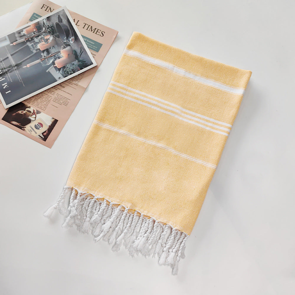 Turkish Beach Towel Striped Fringe Quick-Dry Large Size Cotton Bath Towel Multiple Styles Wholesale