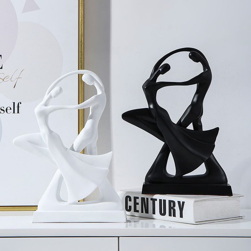 Scandinavian Abstract Figurine Creative Artistic Sculpture Modern Minimalist Living Room Entryway Wine Cabinet Home Decor