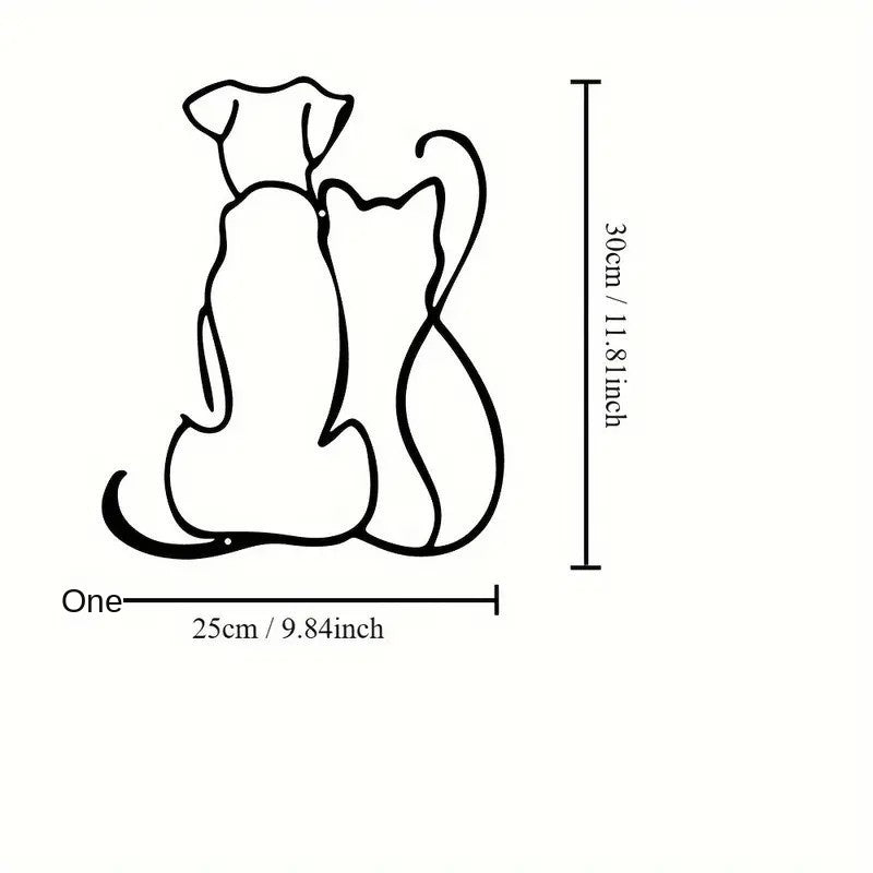 Metal Wall Art Iron Silhouette Wall Decor for Living Room and Bedroom Creative Home Mural Decorations - Velora Home Deco