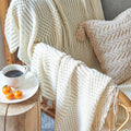 INS Simple Solid Color Air-Conditioning Blanket Blanket Sofa Blanket Office Nap Blanket Homestay Decorative Blanket Thick Winter Style