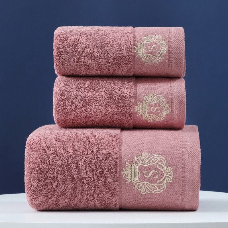 Towel Set Of Pure Cotton Towel Bath Towel Three-Piece Gift Set Xinjiang Cotton - Velora Home Deco