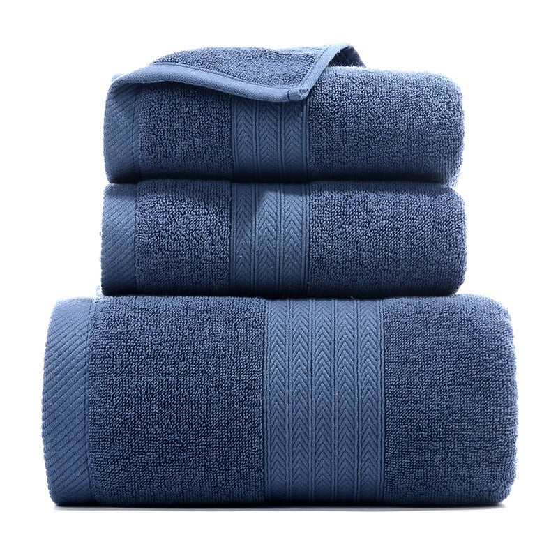 Towel Set Of Pure Cotton Towel Bath Towel Three-Piece Gift Set Xinjiang Cotton - Velora Home Deco