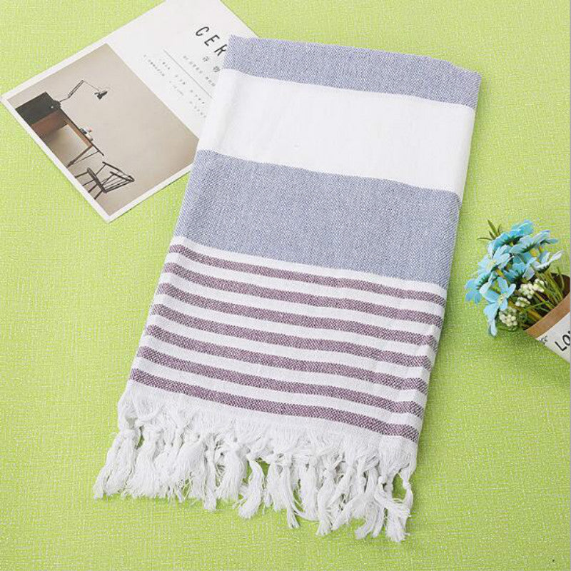 Turkish Beach Towel Striped Fringe Quick-Dry Large Size Cotton Bath Towel Multiple Styles Wholesale