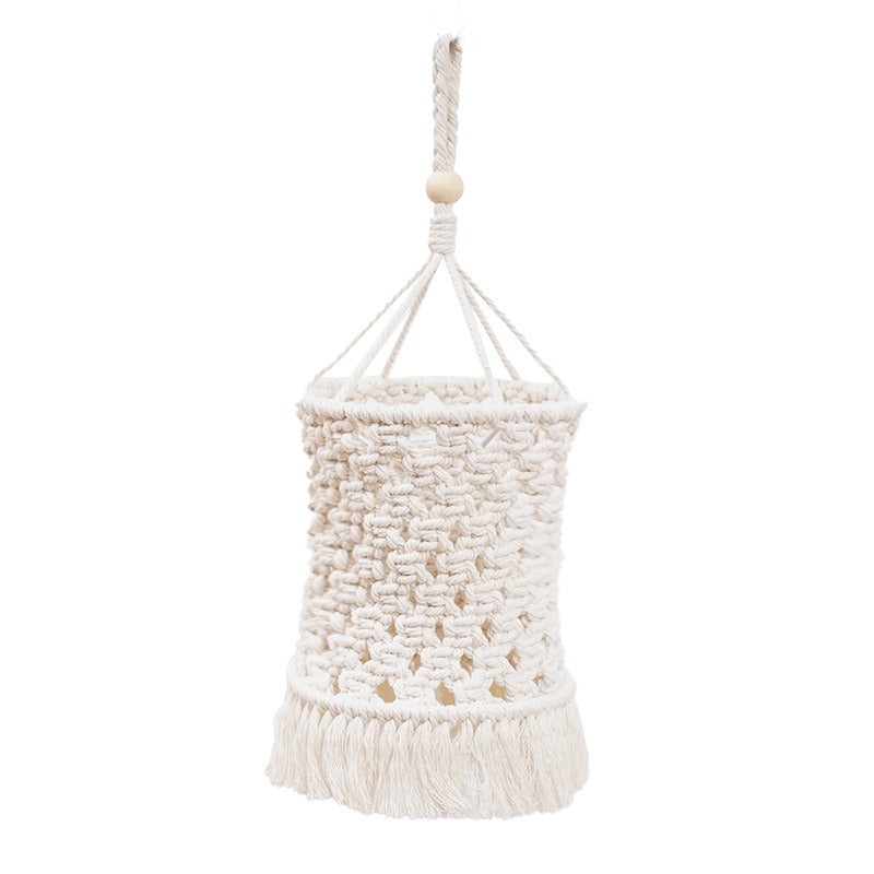 Tassel chandelier Bohemian handmade woven cotton rope lampshade creative homestay home soft decoration lampshade