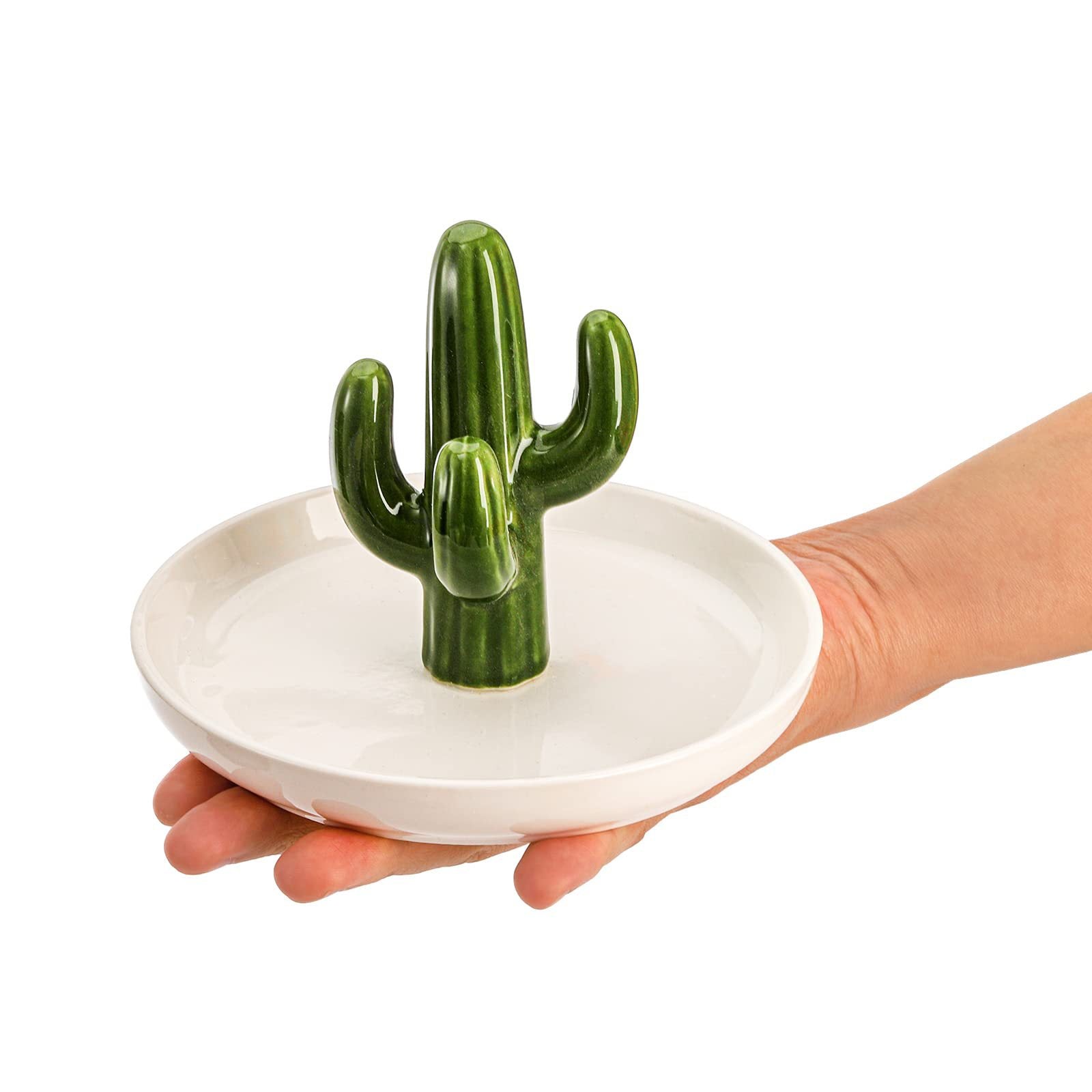 Ceramic Cactus Ring Tray Jewelry Display Stand Creative Aloe Vera Storage Tray Craft Wholesale