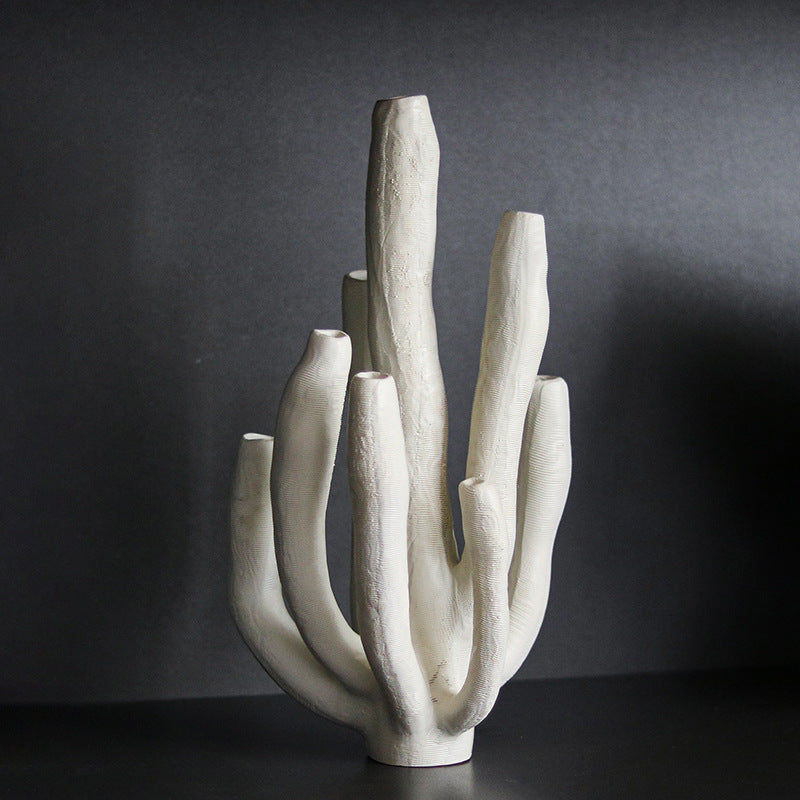 Modern Art Texture Coral Abstract Ornament Simple Model Room Hotel Living Room Dining Table Tea Table Cactus Decoration
