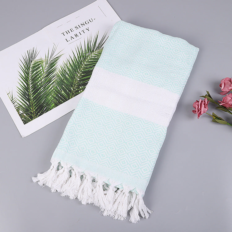 Turkish Beach Towel Striped Fringe Quick-Dry Large Size Cotton Bath Towel Multiple Styles Wholesale