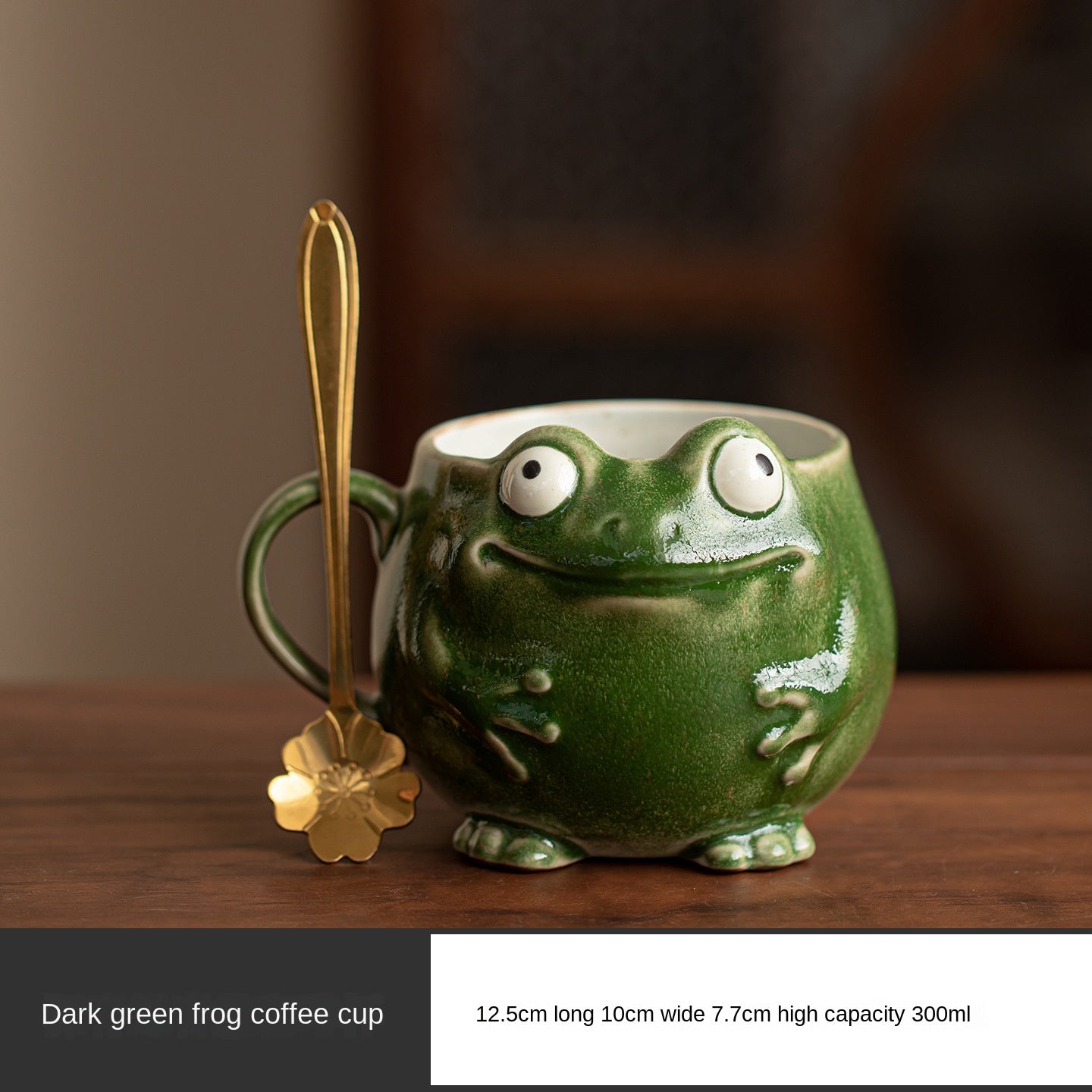 Creative Frog Personality Coffee Cup with Spoon Ceramic Mug High-Quality Design