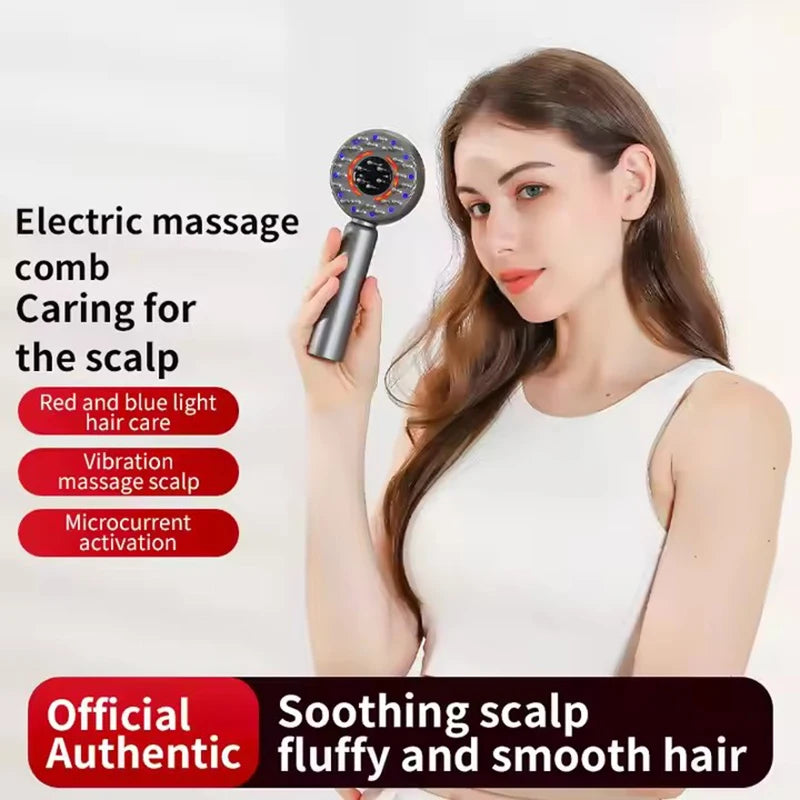 Head Massagers Scalp with 4 Mode Guiding Comb For Hair Massage Red Light Therapy Smooth Hair Care Deep Moisturizing of the Scalp