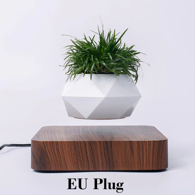 Hot Sale Levitating Air Bonsai Pot Rotation Planters Magnetic Levitation Suspension Flower Floating Pot Potted Plant Desk Decor - Velora Home Deco