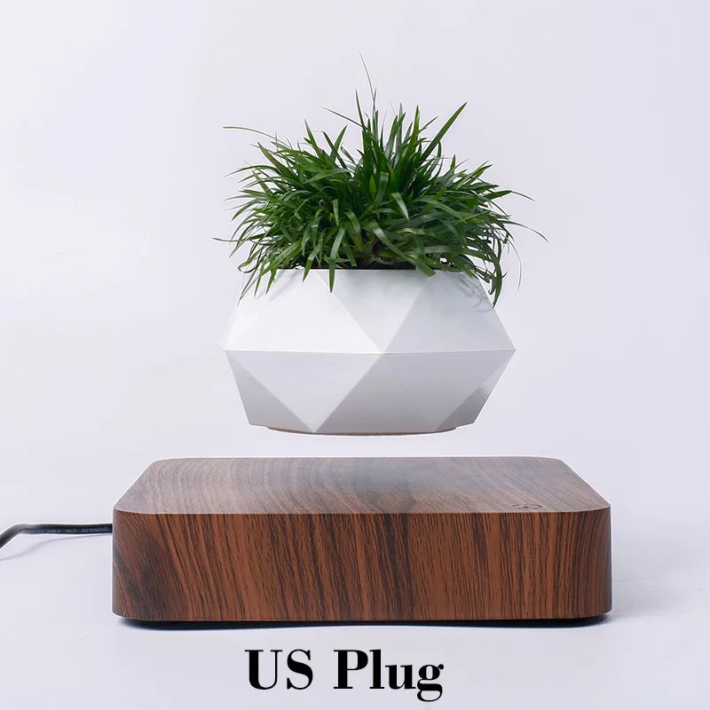 Hot Sale Levitating Air Bonsai Pot Rotation Planters Magnetic Levitation Suspension Flower Floating Pot Potted Plant Desk Decor - Velora Home Deco