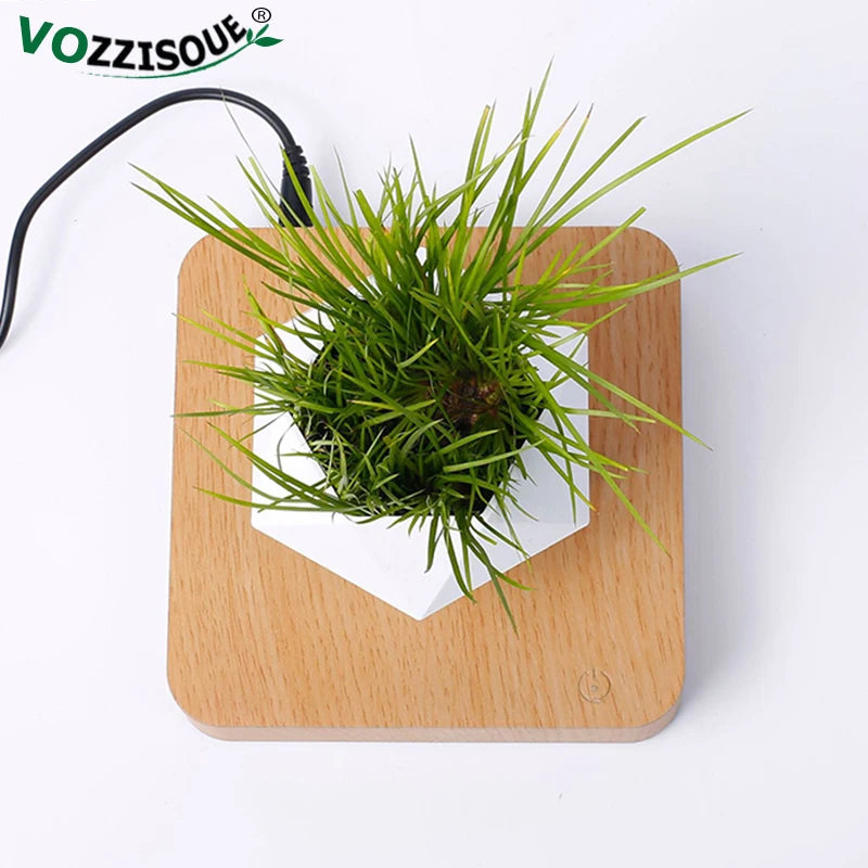 Hot Sale Levitating Air Bonsai Pot Rotation Planters Magnetic Levitation Suspension Flower Floating Pot Potted Plant Desk Decor - Velora Home Deco