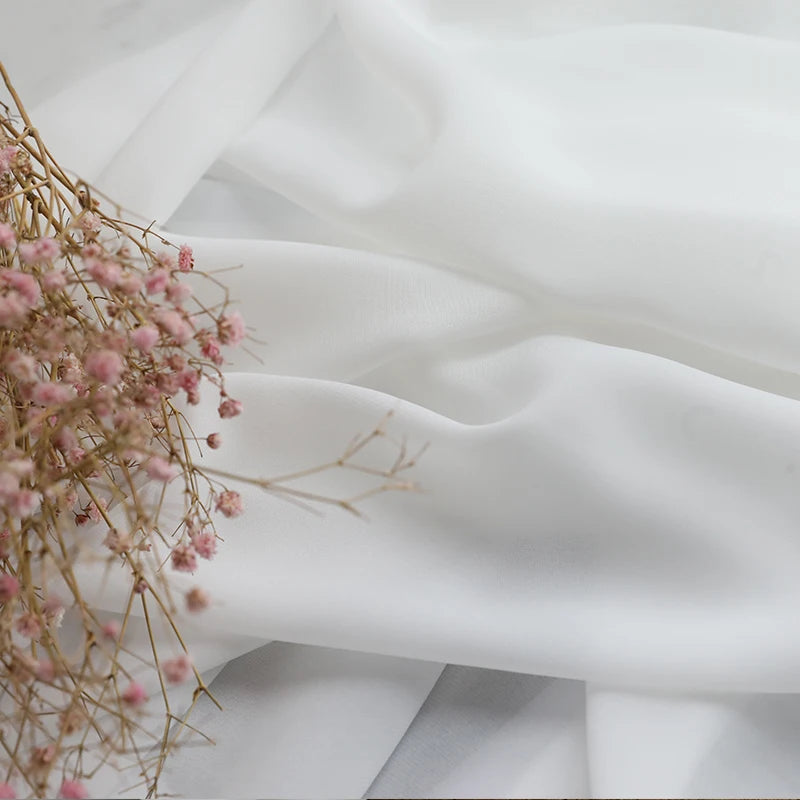 White Tulle Curtains for Living Room Decoration Modern Chiffon Solid Sheer Voile Kitchen Curtain