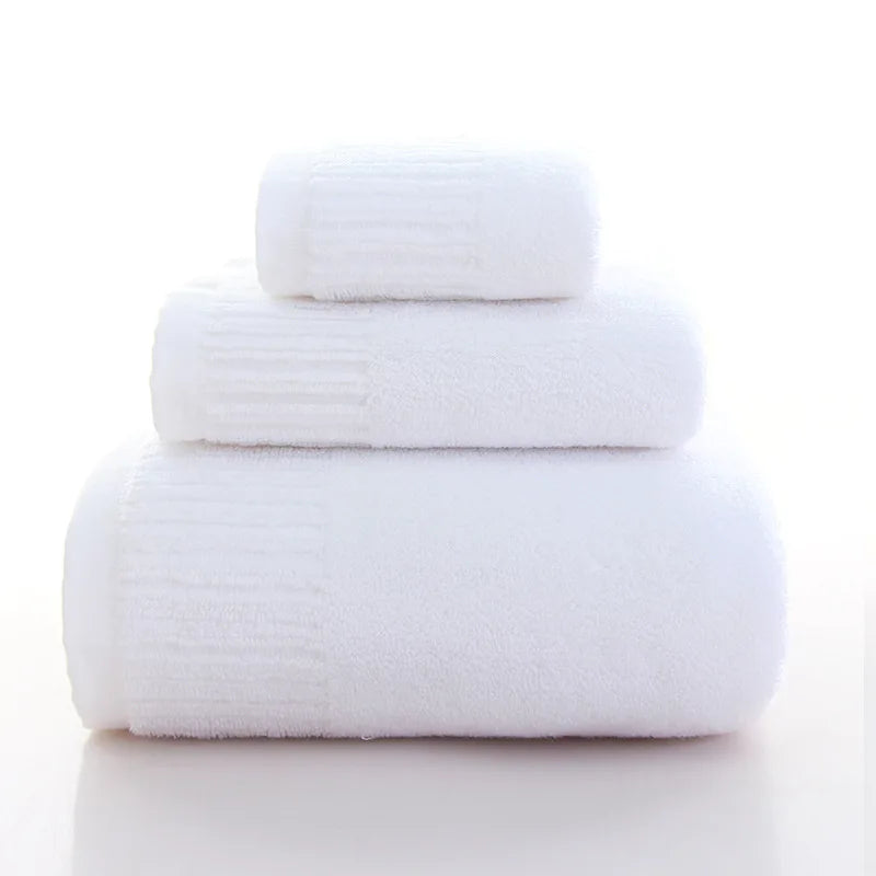 Cotton Thicken bath towel set hand towel face towel and bath towels for adults 10 colors  100% cotton - Velora Home Deco