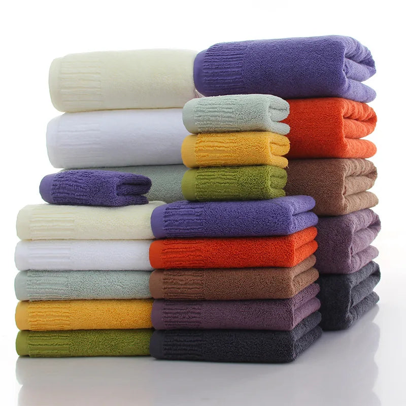 Cotton Thicken bath towel set hand towel face towel and bath towels for adults 10 colors  100% cotton - Velora Home Deco