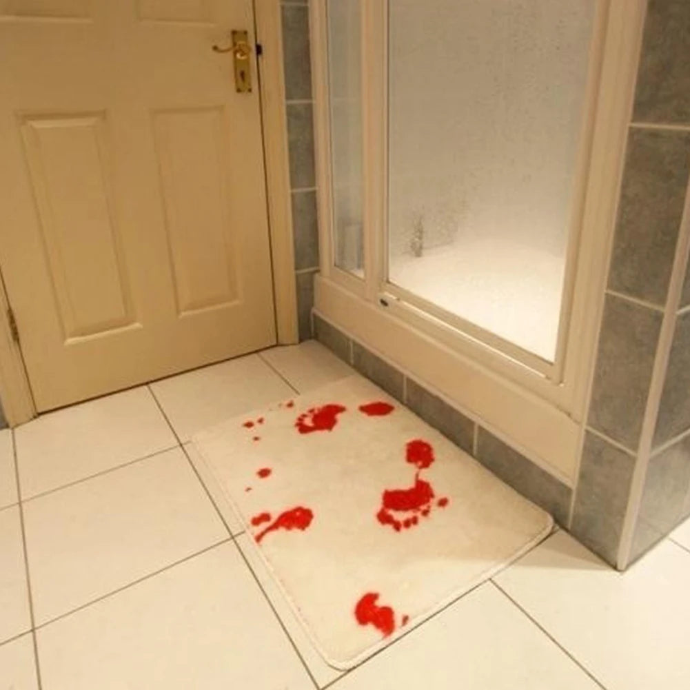 Bath mat Scare Your Friends Bloody Footprint Bath Mat Non-slip Bathroom Mat Rug Bath Mats Home Kitchen Door Floor Mat Carpet