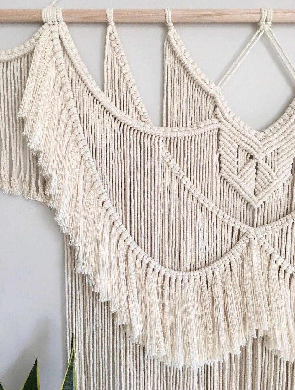 Large Macrame Tapestry Wall Hanging Geometric Art Wall Decor Bohemian Home Bedroom Background Chic Handicrafts Woven Tapestry - Velora Home Deco