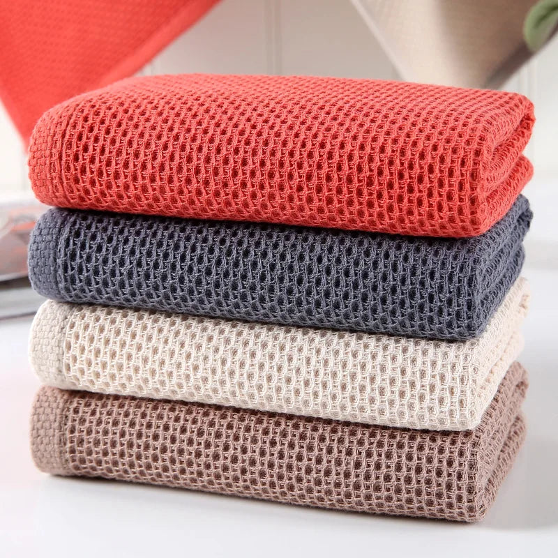 Cotton Hand Towels for Adults Plaid Hand Towel Face Care Magic Bathroom Sport Waffle Towel - Velora Home Deco