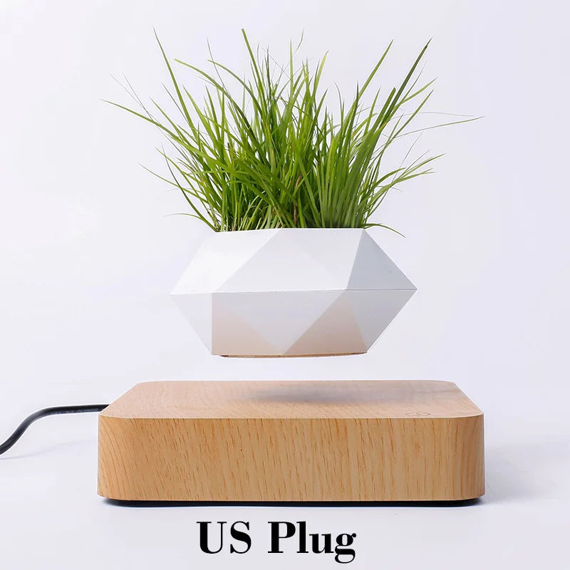 Hot Sale Levitating Air Bonsai Pot Rotation Planters Magnetic Levitation Suspension Flower Floating Pot Potted Plant Desk Decor - Velora Home Deco