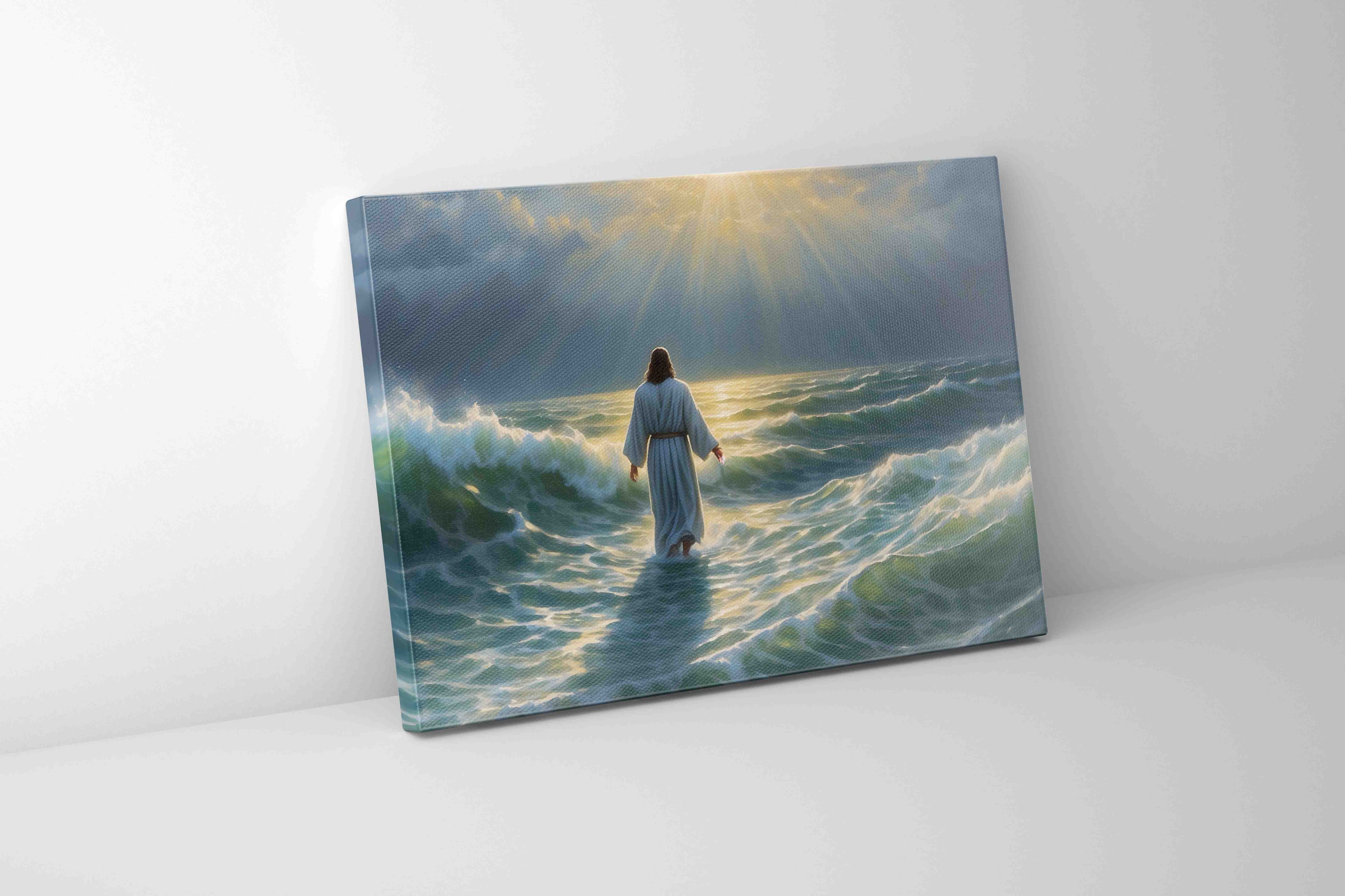 Jesus walks on water-Christ Wall art